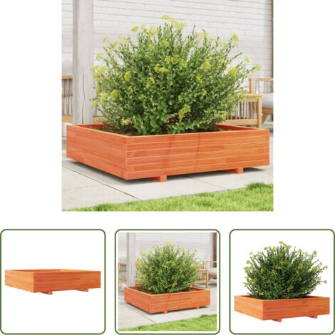 Fioriera in legno -  Fioriera Giardino 100x100x26,5cm Legno Massello Pino