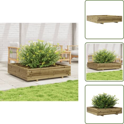 Fioriera in legno impregnato - vidaXL Fioriera da Giardino 110x110x26,5cm in Legno di Pino Impregnato - Fioriera per piante