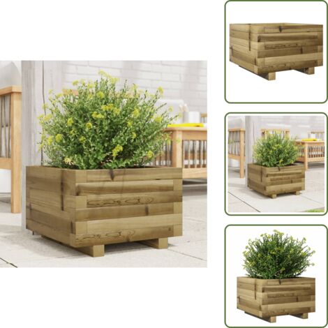 Fioriera in legno impregnato - vidaXL Fioriera da Giardino 40x40x26,5 cm in Legno di Pino Impregnato - Fioriera per piante