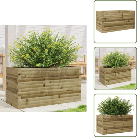 Fioriera in legno impregnato - vidaXL Fioriera da Giardino 90x40x45,5 cm in Legno di Pino Impregnato - Fioriera per piante