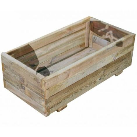 FIORIERA IN LEGNO LASA IMPREGNATE CM.40X80XH26 FIORIERE ARREDO GIARDINO