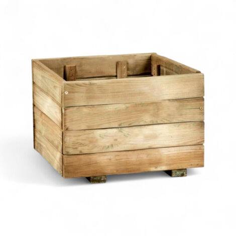 Fioriera in legno per vasi piante e giardino - 40x40xH35 cm
