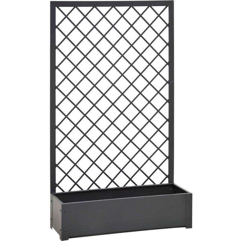 Fioriera In Metallo Steel Jasmine Con Traliccio