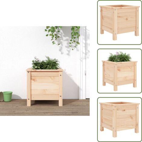 Fioriera in pino - vidaXL Fioriera da Giardino 40x40x39 cm in Legno Massello di Pino -