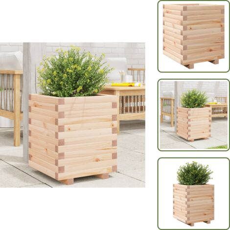 Fioriera in pino - vidaXL Fioriera da Giardino 40x40x49,5 cm in Legno Massello di Pino -