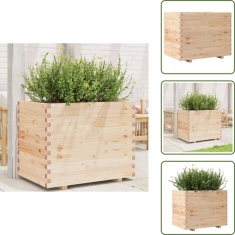 Fioriera in pino - vidaXL Fioriera da Giardino 90x60x72 cm in Legno Massello di Pino -