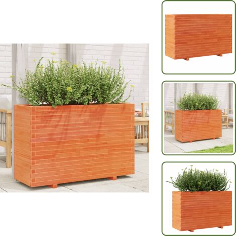 Fioriera in pino - vidaXL Fioriera Giardino Marrone Cera 110x40x72 cm Legno Massello Pino - Fioriera decorativa