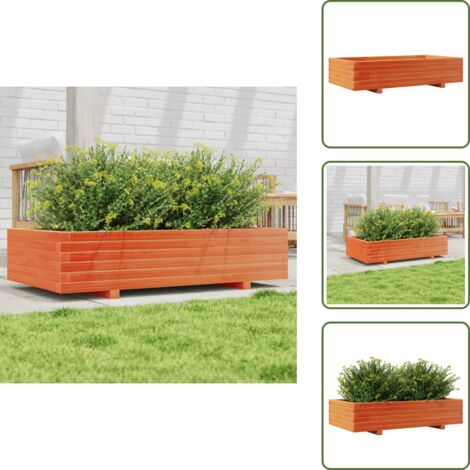 Fioriera in pino - vidaXL Fioriera Giardino Marrone Cera 110x60x26,5 cm Legno di Pino -
