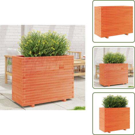 Fioriera in pino - vidaXL Fioriera Giardino Marrone Cera 90x40x72,5cm Legno Massello Pino - Fioriera decorativa