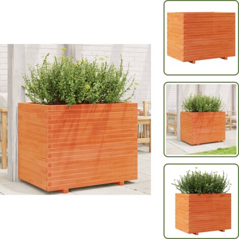 Fioriera in pino - vidaXL Fioriera Giardino Marrone Cera 90x60x72 cm Legno Massello Pino - Fioriera esterna