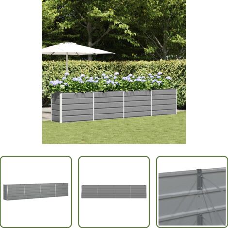 Fioriera industriale -  Fioriera Grigio chiaro 480 x 50 x 45 cm Acciaio zincato