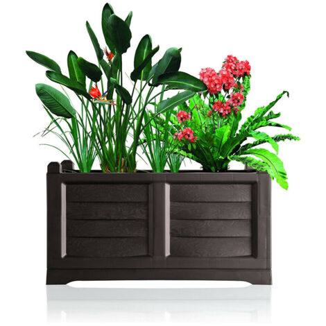 FIORIERA KIT ARREDO CON VASCA INTERNA 80X42,5XH42 RESINA COLORE CACAO