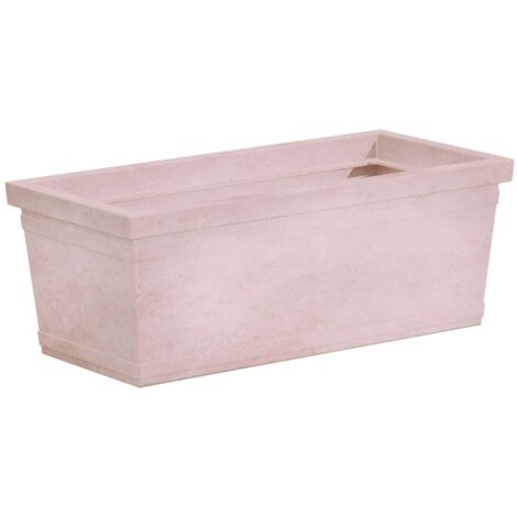 Fioriera Liscia Cm 80 Bianca in Polimero Monacis - 80X40X34 H