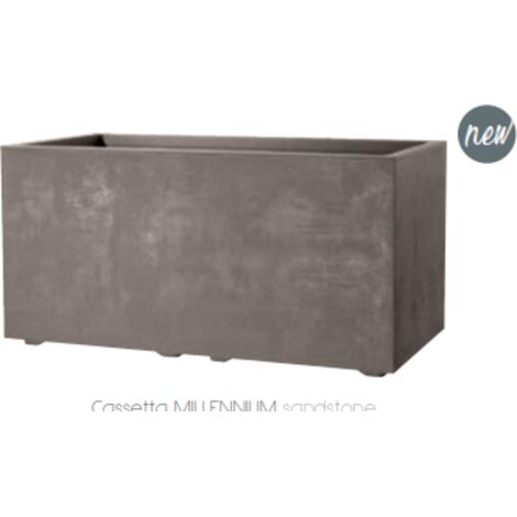 FIORIERA MILLENNIUM RETTANGOLARE 79 CM SANDSTONE VASO