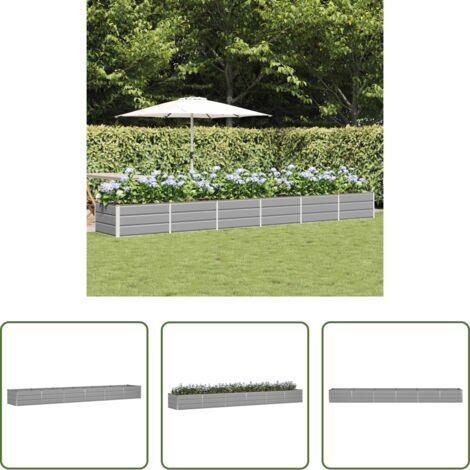 Fioriera moderna -  Fioriera Grigio chiaro 480 x 80 x 45 cm Acciaio