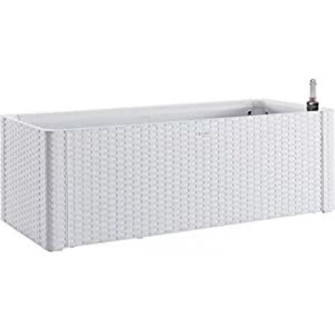 Fioriera natural delux bianca rettangolare - cm.100x43x33h. -lt.90