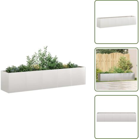 Fioriera per balcone - vidaXL Fioriera 200x40x40 cm in Acciaio Inox - Fioriera per patio
