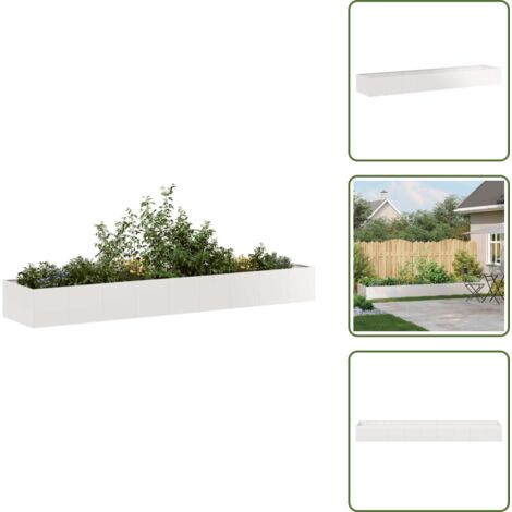 Fioriera per balcone - vidaXL Fioriera 360x80x40 cm in Acciaio Inox - Fioriera per patio