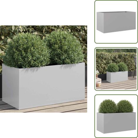 Fioriera per balcone - vidaXL Fioriera Argento 62x30x29 cm in Acciaio Zincato - Fioriera per patio