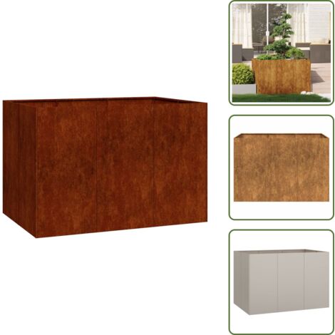 Fioriera per balcone - vidaXL Fioriera Arrugginita 120x80x80 cm in Acciaio Corten - Fioriera per patio