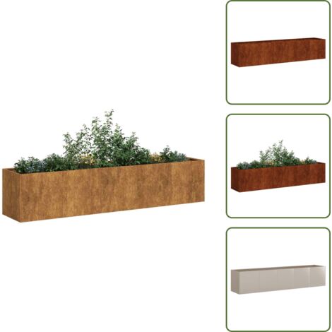 Fioriera per balcone - vidaXL Fioriera Arrugginita 200x40x40 cm in Acciaio Corten - Fioriera per patio