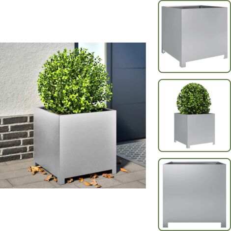 Fioriera per balcone - vidaXL Fioriera da Giardino 50x50x50 cm in Acciaio Zincato - Fioriera per patio