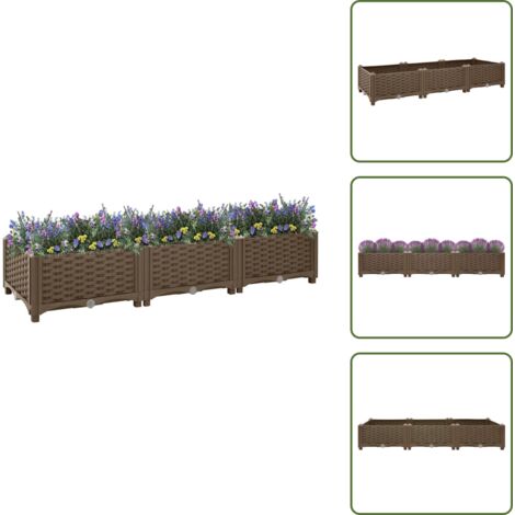 Fioriera per balcone - vidaXL Fioriera Rialzata 120x40x23 cm in Polipropilene - Fioriera per cortile