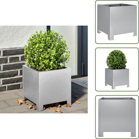 Fioriera per balconi - vidaXL Fioriera da Giardino 30x30x30 cm Acciaio Zincato - Fioriera per patii