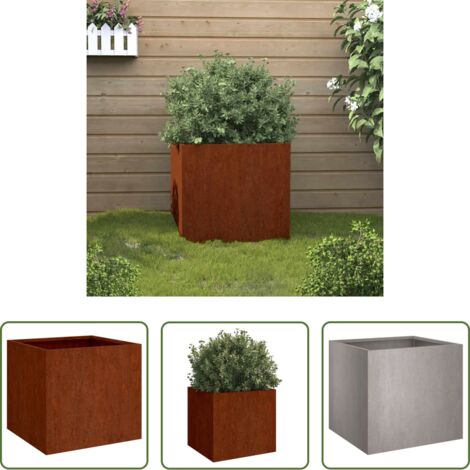 Fioriera per giardino - Fioriera 32x30x29 cm Acciaio Corten