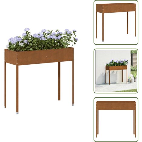 Fioriera per giardino - vidaXL Fioriera da Giardino 100,5x40,5x90 cm in Acciaio Corten - Fioriera per balcone