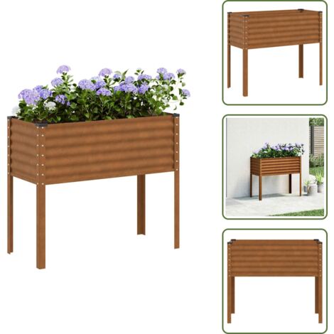 Fioriera per giardino - vidaXL Fioriera da giardino 100x45x90 cm in acciaio corten - Fioriera per balcone
