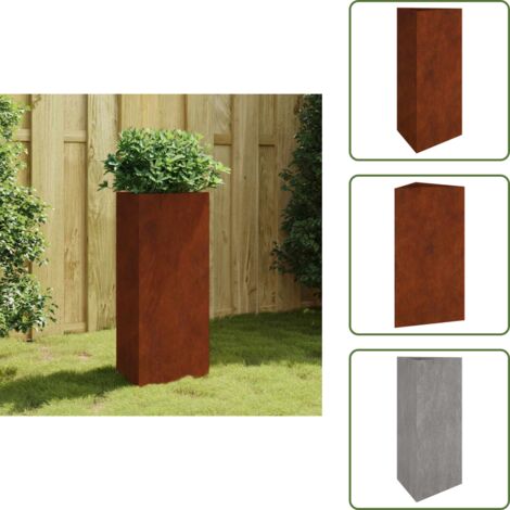 Fioriera per giardino - vidaXL Fioriera da Giardino 40x34,5x75 cm in Acciaio Corten - Fioriera per balcone