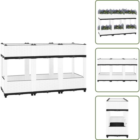 Fioriera per giardino - vidaXL Fioriera Rialzata 120x40x71 cm in Polipropilene - Fioriera per balcone