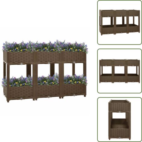 Fioriera per giardino - vidaXL Fioriera Rialzata 120x40x71 cm in Polipropilene - Fioriera per balcone