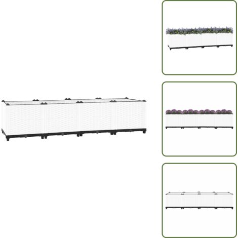 Fioriera per giardino - vidaXL Fioriera Rialzata 160x40x38 cm in Polipropilene - Fioriera per balcone
