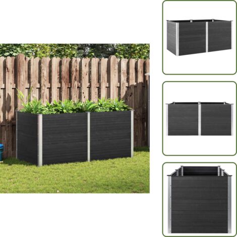 Fioriera per giardino - vidaXL Fioriera Rialzata da Giardino 200x100x91 cm in WPC Grigio - Fioriera esterna
