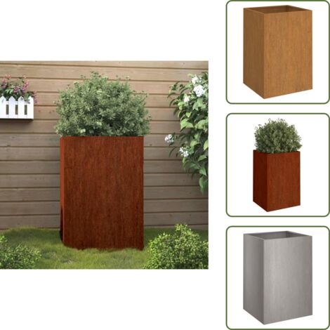 Fioriera per patio - vidaXL Fioriera 42x38x75 cm Acciaio Corten - Fioriera decorativa