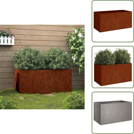 Fioriera per patio - vidaXL Fioriera 62x40x39 cm Acciaio Corten - Fioriera decorativa