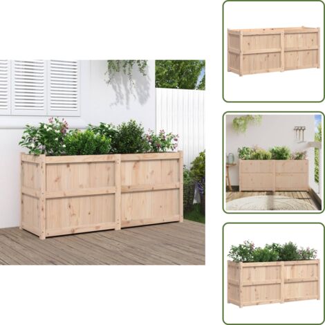 Fioriera per patio - vidaXL Fioriera da Giardino 150x50x70 cm in Legno Massello di Pino - Fioriera per balcone