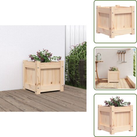 Fioriera per patio - vidaXL Fioriera da Giardino 31x31x31 cm in Legno Massello di Pino - Fioriera per balcone