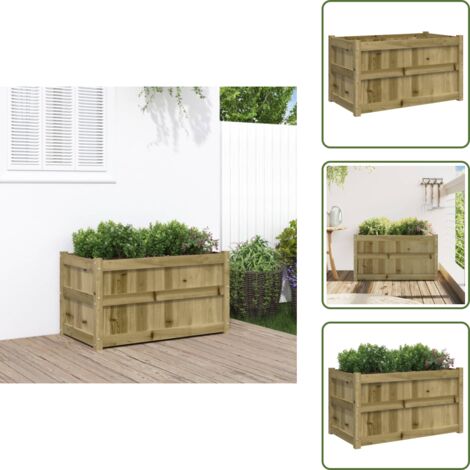 Fioriera per patio - vidaXL Fioriera da Giardino 90x50x50 cm in Legno di Pino Impregnato - Fioriera per balcone