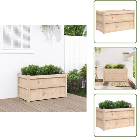Fioriera per patio - vidaXL Fioriera da Giardino 90x50x50 cm in Legno Massello di Pino - Fioriera per balcone