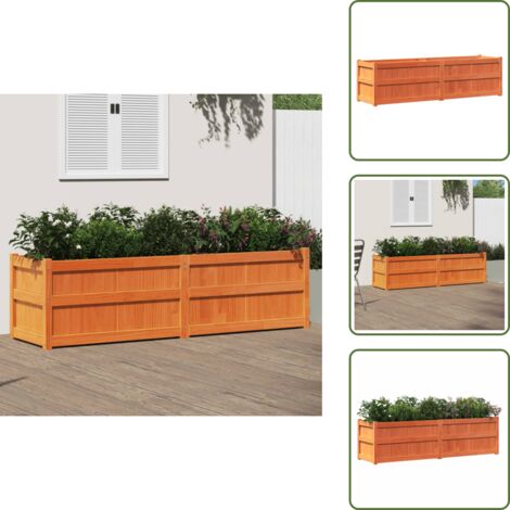 Fioriera per patio - vidaXL Fioriera Giardino Marrone Cera 180x50x50 cm Legno Massello Pino - Fioriera per balcone