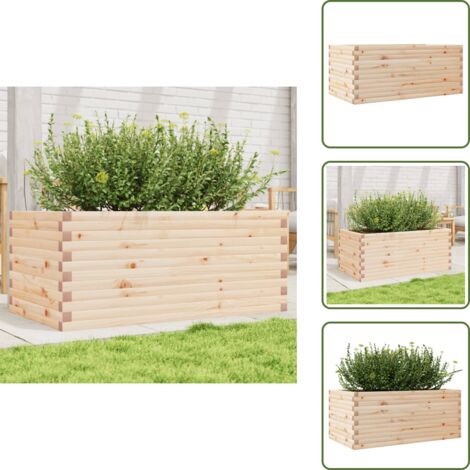 Fioriera per piante - vidaXL Fioriera da Giardino 110x60x45,5 cm in Legno Massello di Pino - Fioriera per fiori