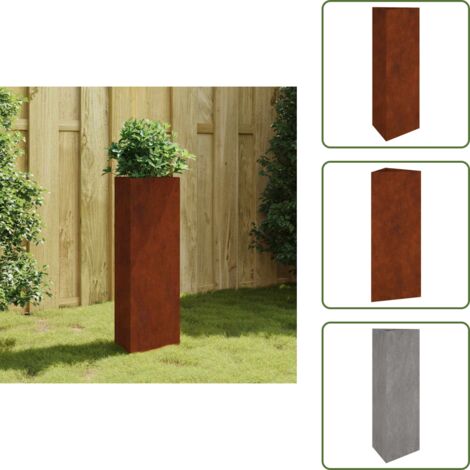 Fioriera per piante - vidaXL Fioriera da Giardino 30x26x75 cm in Acciaio Corten - Fioriera per fiori
