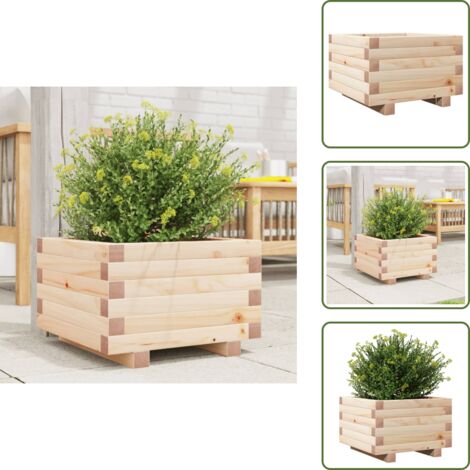 Fioriera per piante - vidaXL Fioriera da Giardino 40x40x26,5 cm in Legno Massello di Pino - Fioriera per fiori
