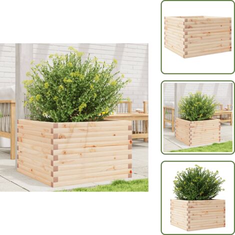 Fioriera per piante - vidaXL Fioriera da Giardino 70x70x45,5 cm in Legno Massello di Pino - Fioriera per fiori