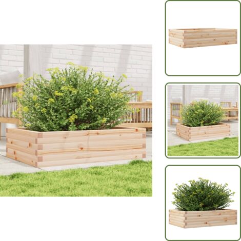 Fioriera per piante - vidaXL Fioriera da Giardino 90x60x23 cm in Legno Massello di Pino - Fioriera per fiori