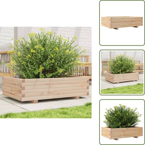 Fioriera per piante - vidaXL Fioriera da Giardino 90x60x26,5 cm in Legno Massello di Pino - Fioriera per fiori