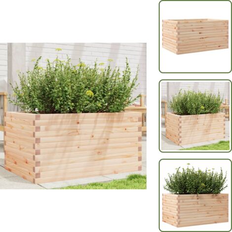 Fioriera per piante - vidaXL Fioriera da Giardino 90x60x45,5 cm in Legno Massello di Pino - Fioriera per fiori